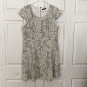 Tommy Hilfiger knit cream and gray dress